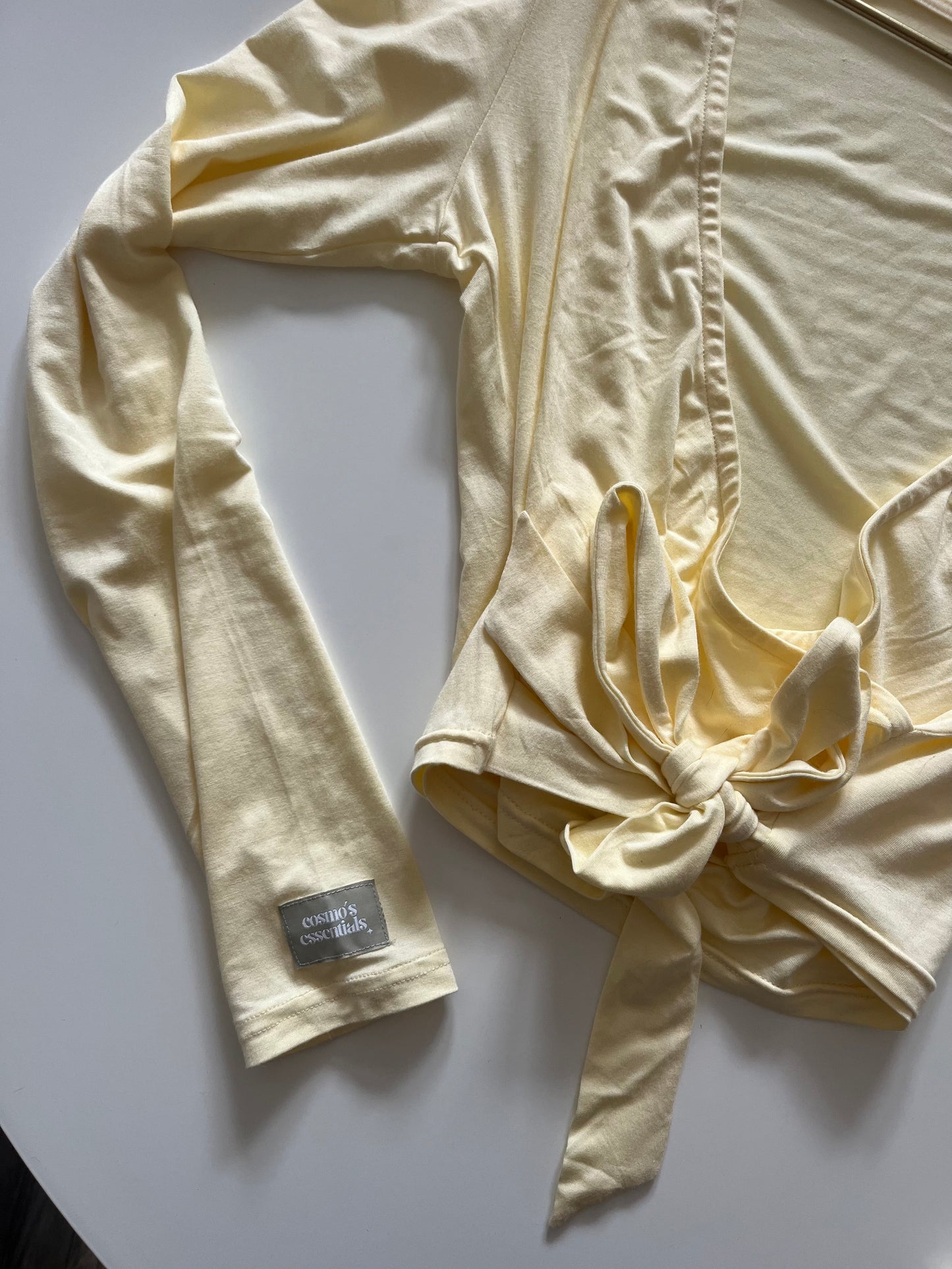 Bamboo wrap top - butter yellow
