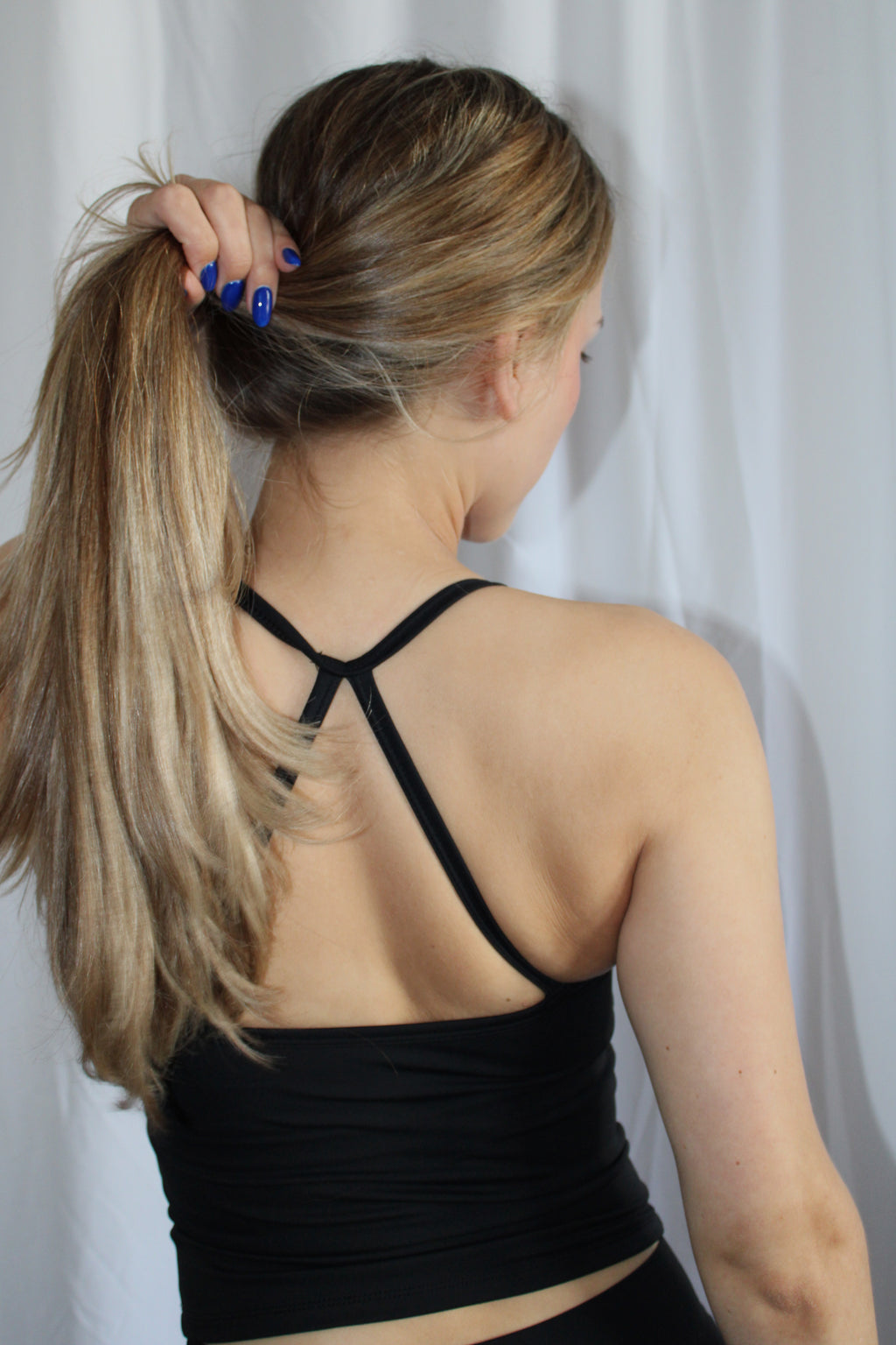 Padded Pilates princess top - black