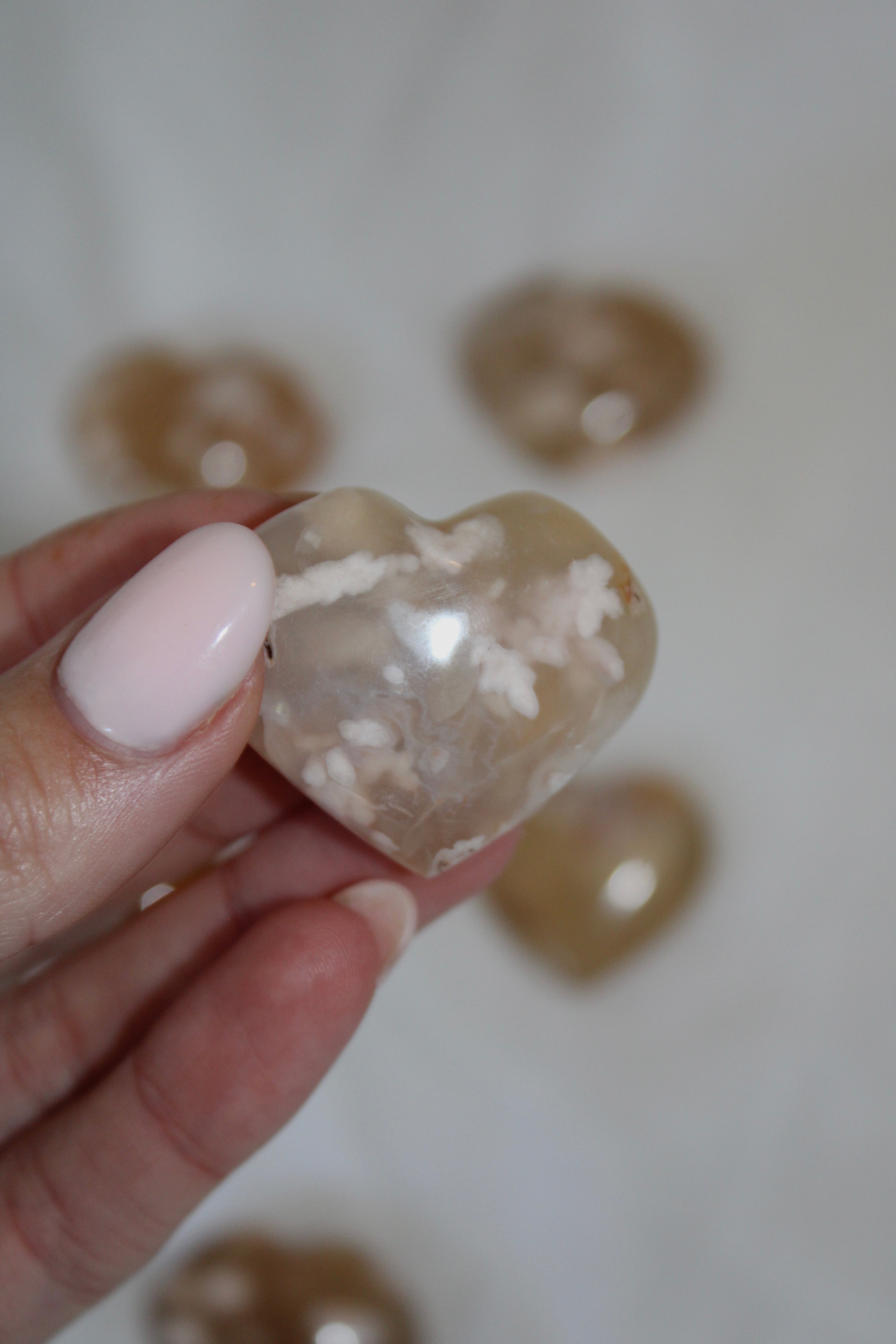 Flower agate heart