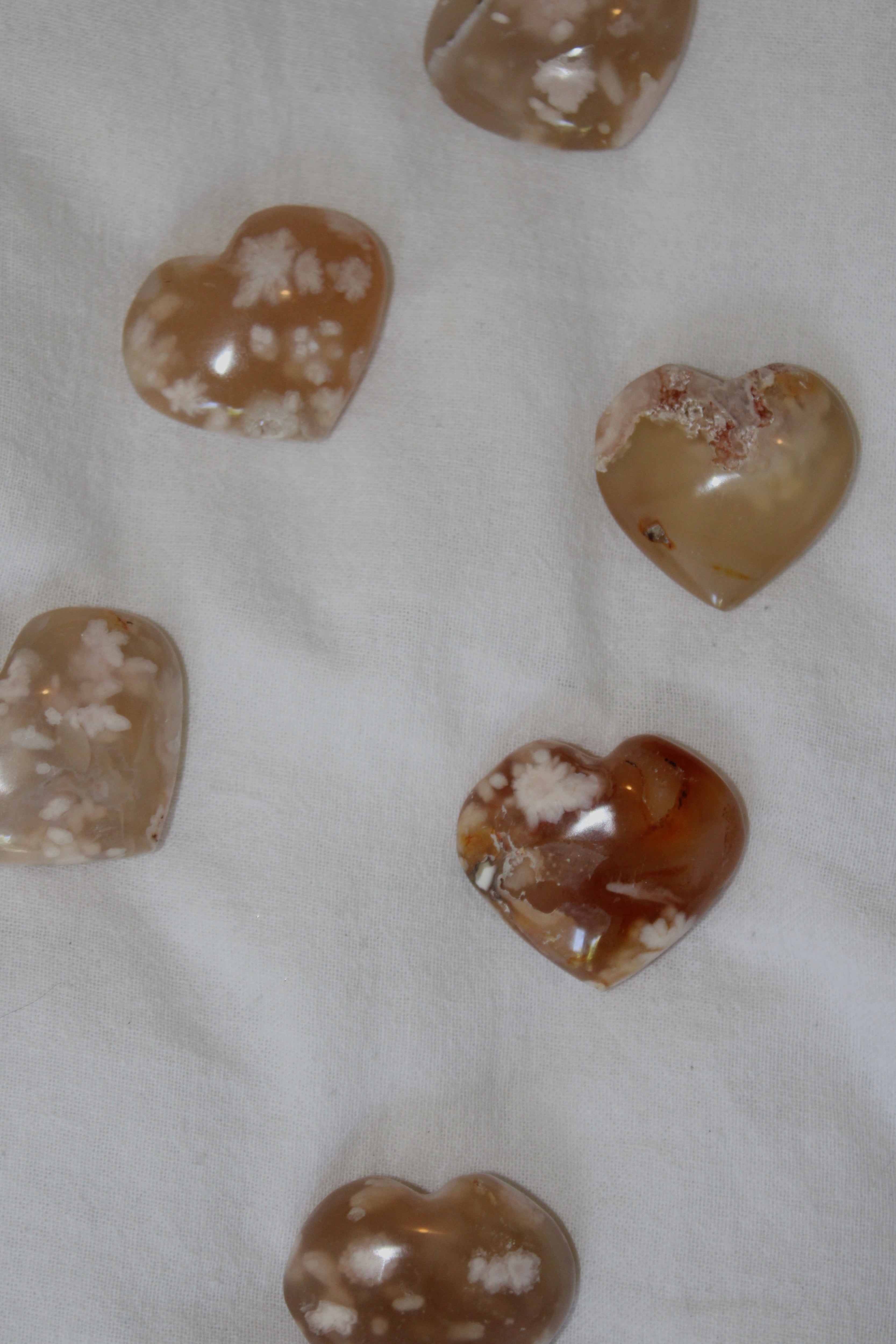 Flower agate heart