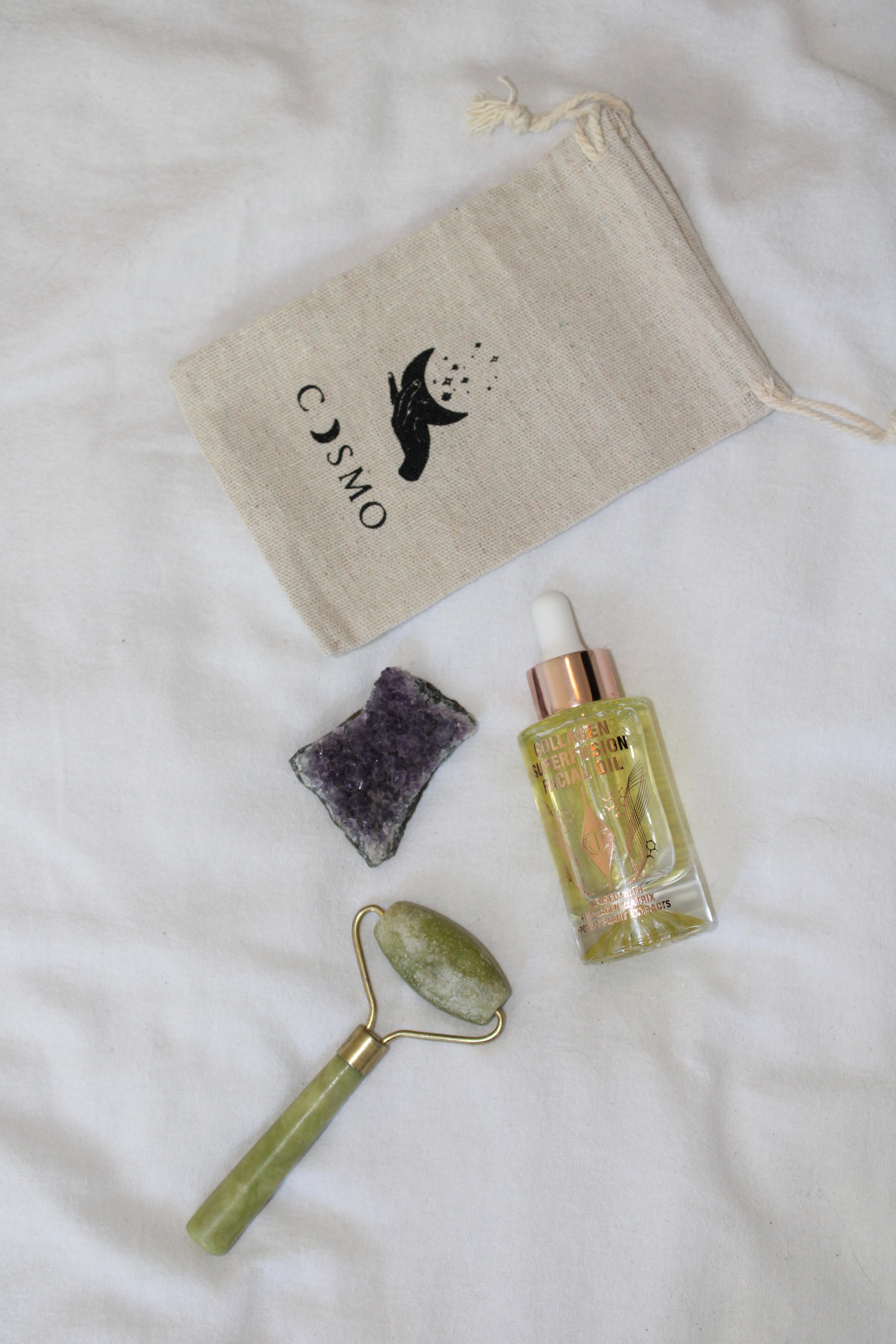 Green jade facial roller