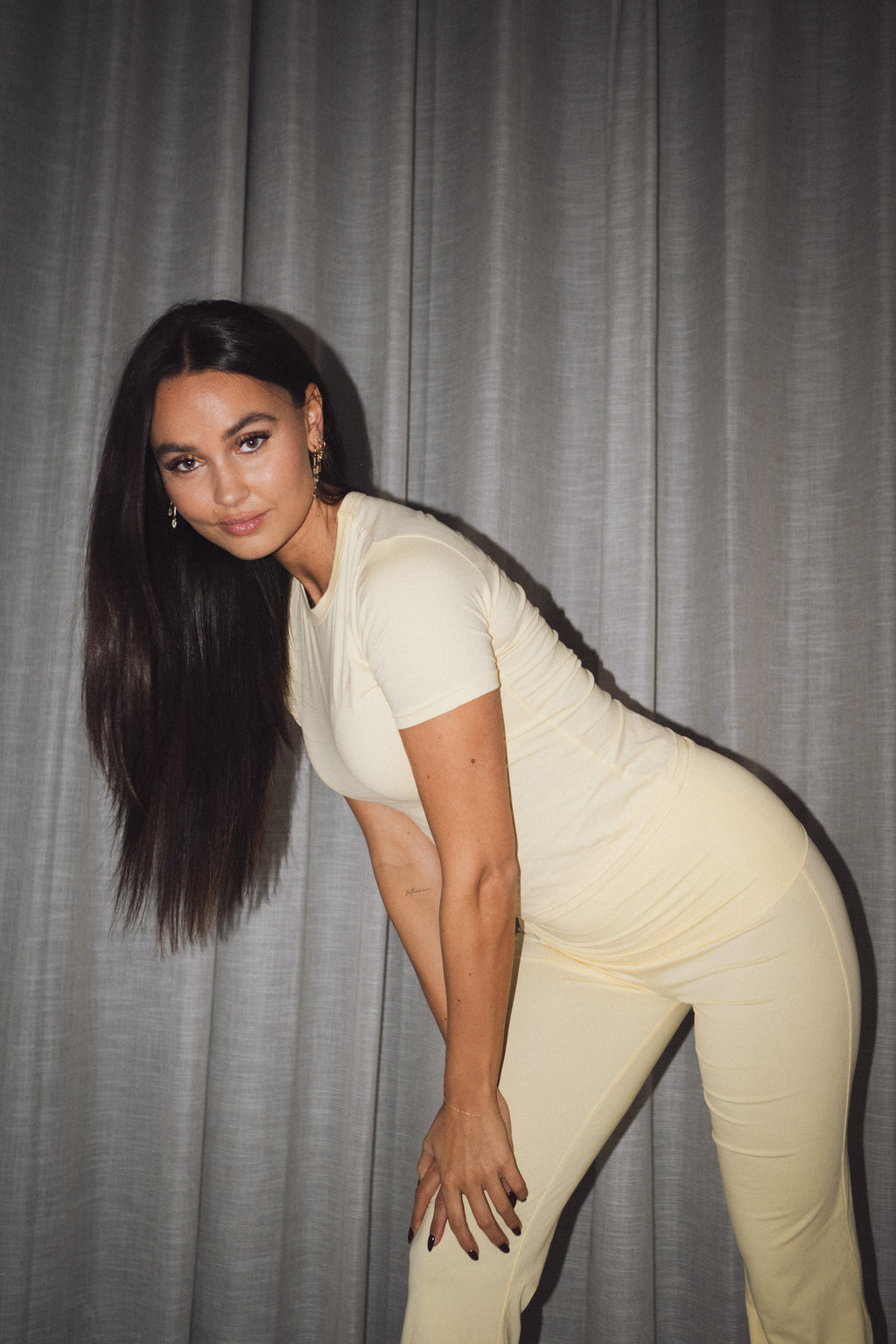 Cotton two piece set 'butter'