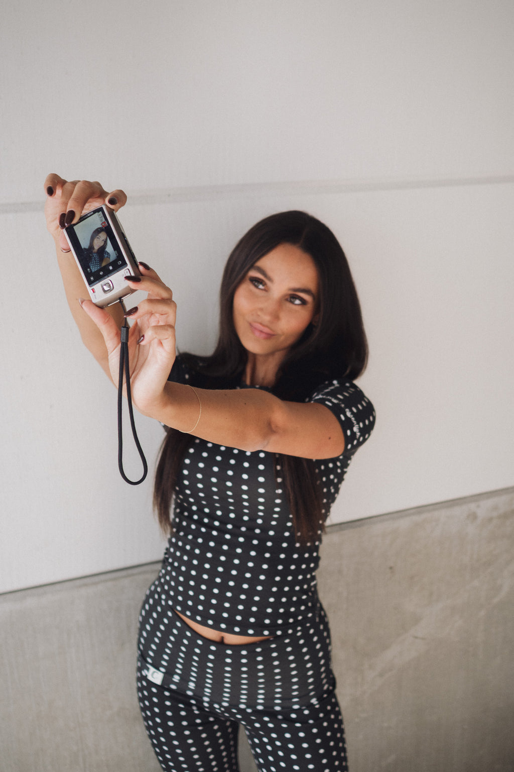 Cotton two piece polka dot set 'paris'