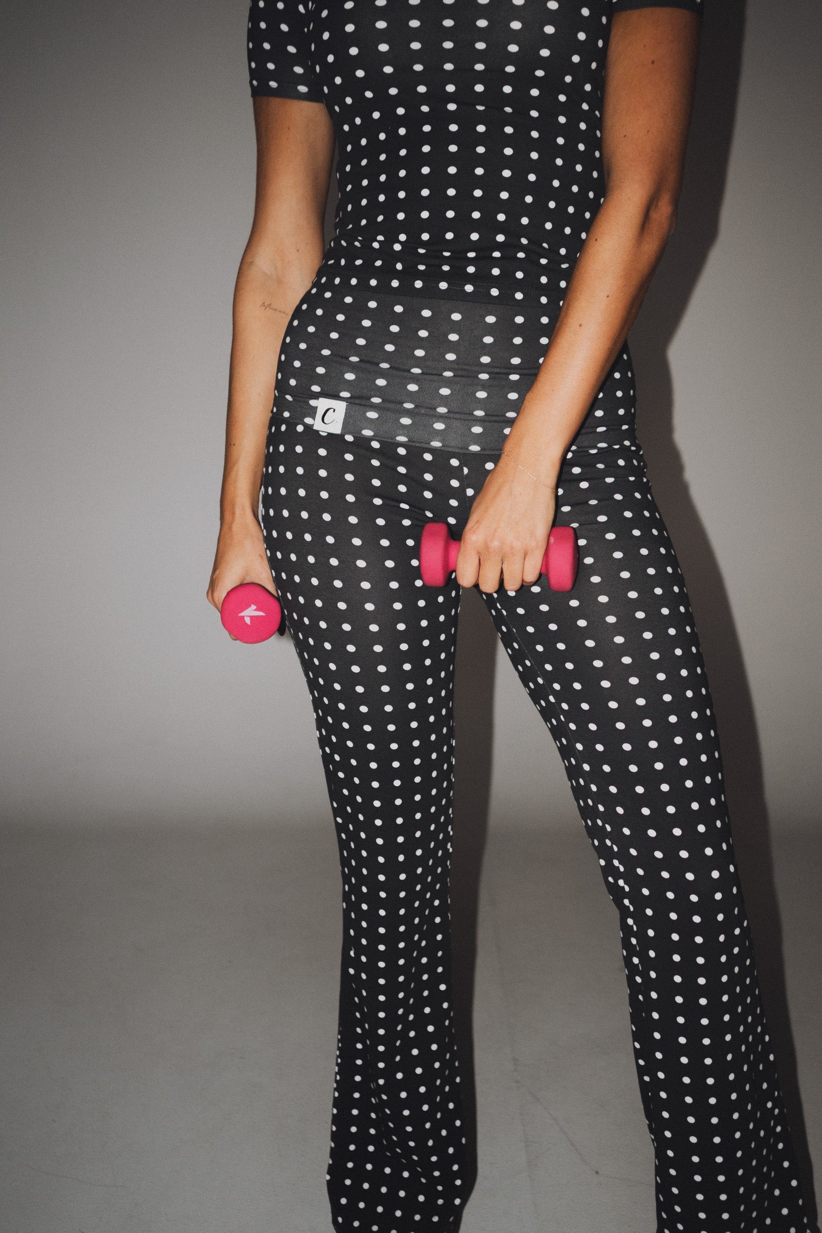 Cotton two piece polka dot set 'paris'