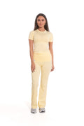 Cotton pants - butter yellow
