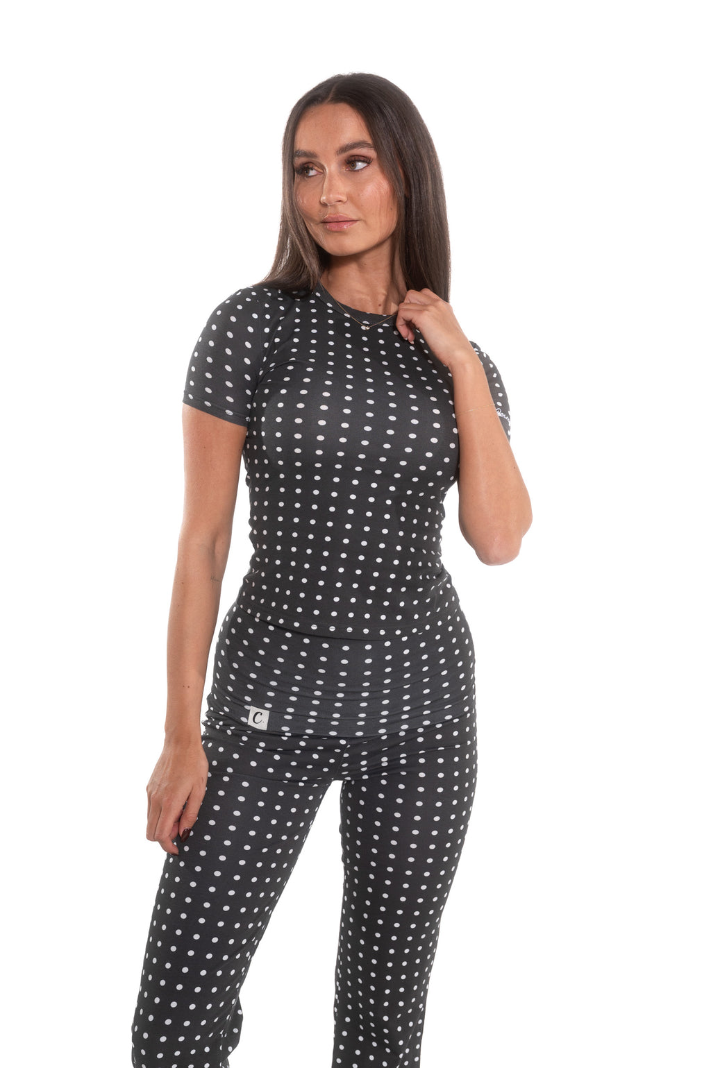 Cotton two piece polka dot set 'paris'