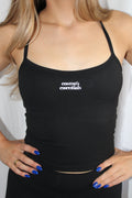 Padded Pilates princess top - black