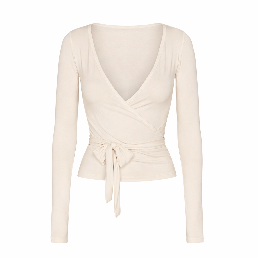 Bamboo wrap top - cappuccino