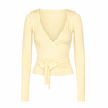 Bamboo wrap top - butter yellow